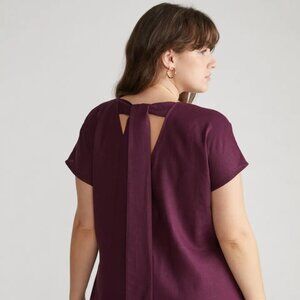 EUC Universal Standard Louvre linen dress, Acai, size S (14-16)